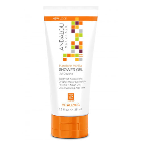 Andalou Naturals Body Vitalizing Shower Gel, Mandarin Vanilla - 8.5 Oz
